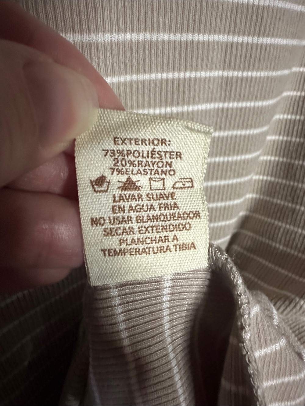 Hem & Thread Taupe-Striped Ruffle Edge Tank - Picture 7 of 8